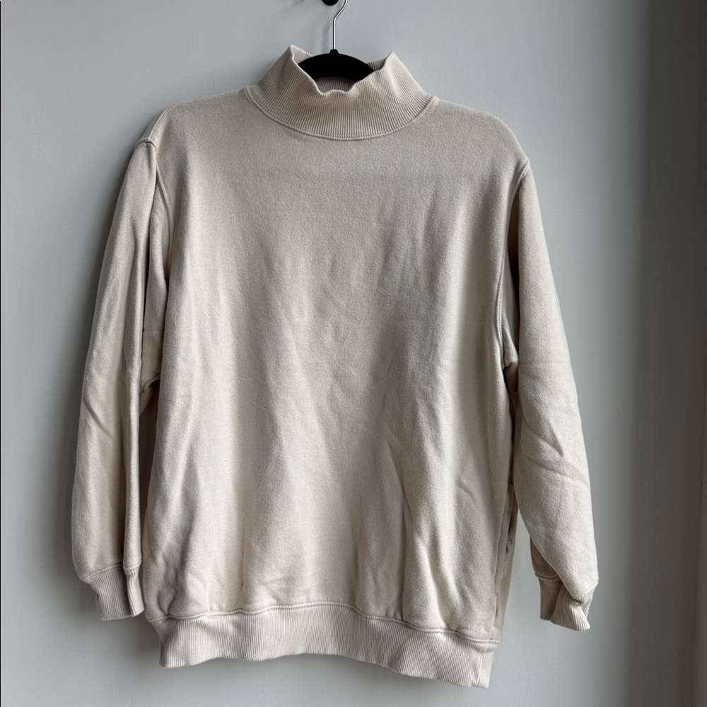Aerie Cream Cowl Neck Sweatshirt Size XS